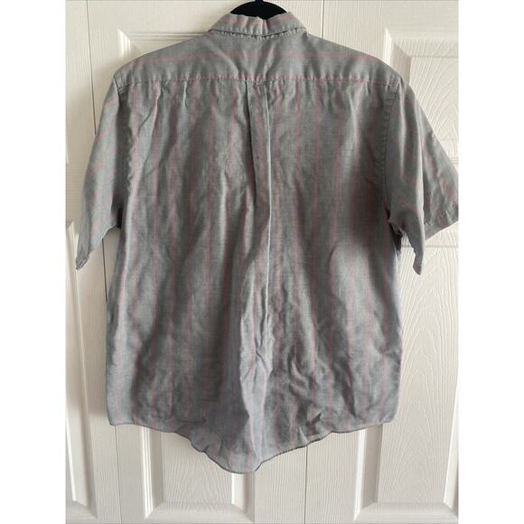 Vintage Levis Mens Large WPL 423 Gray Chambray Button Down Pink Stripe - Picture 7 of 7